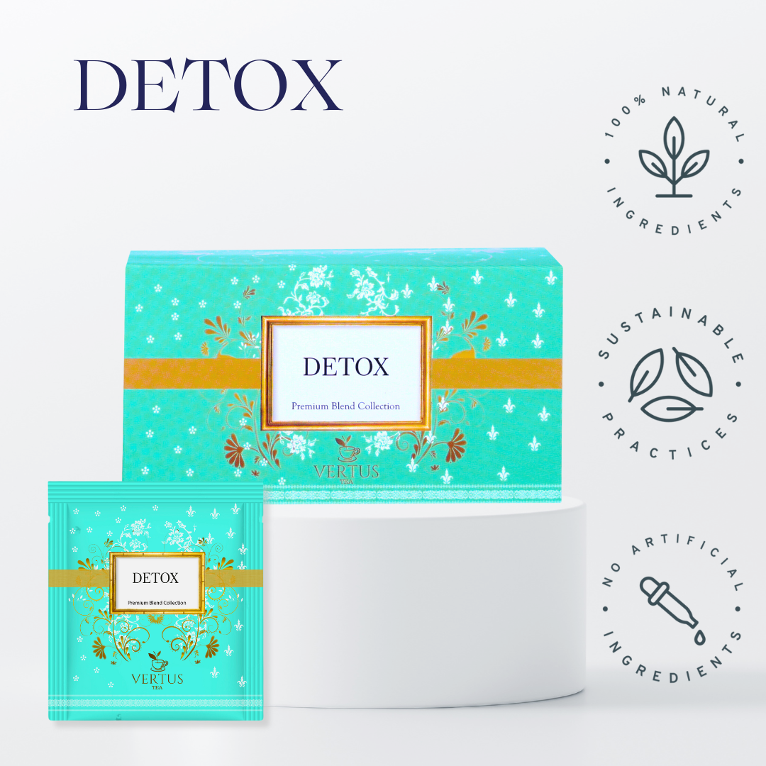 Vertus Tea Detox Green Tea | 25 Teabags | Kangra | VERTUS TEA