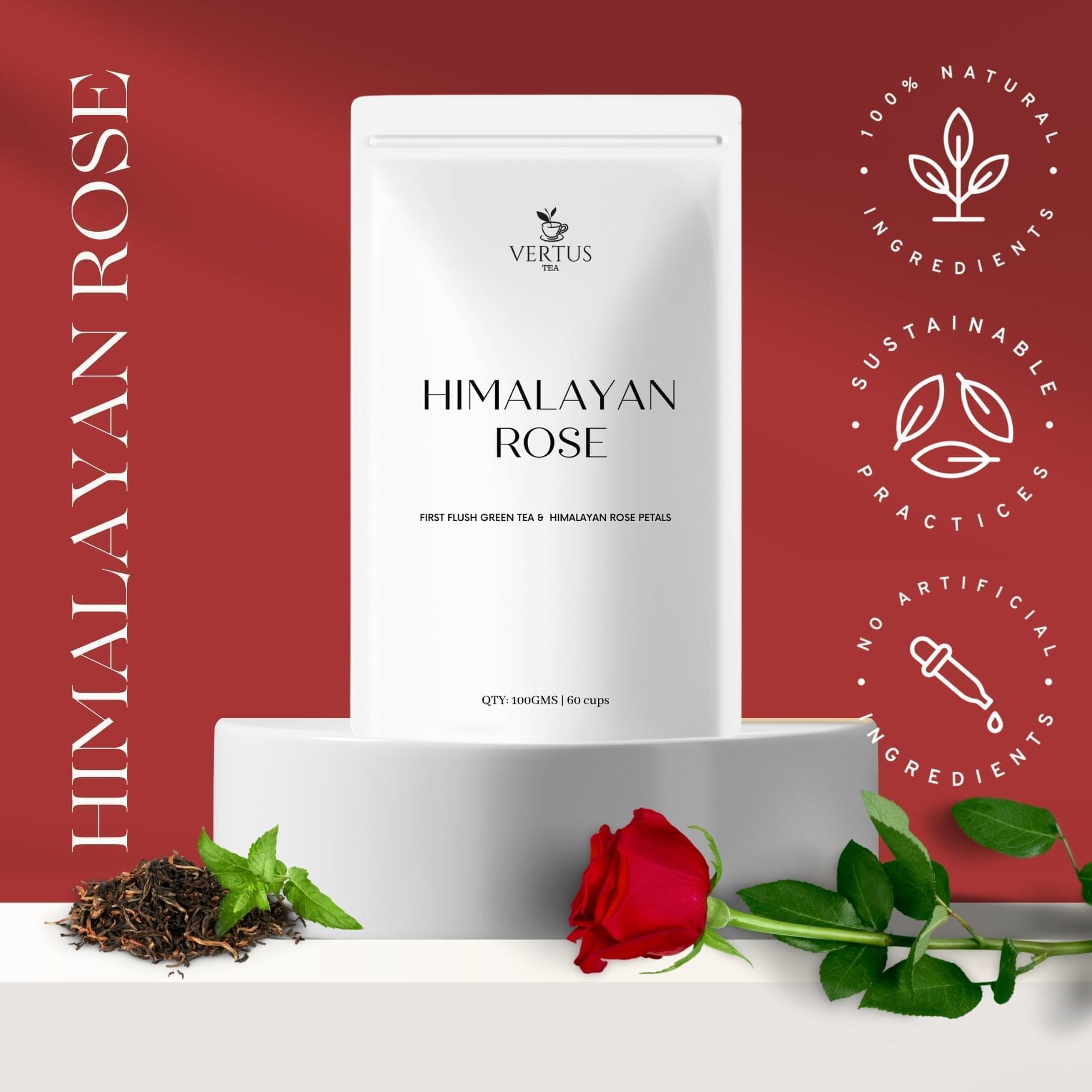 Vertus Tea Himalayan Rose | Loose Leaf | Kangra Tea | VERTUS TEA