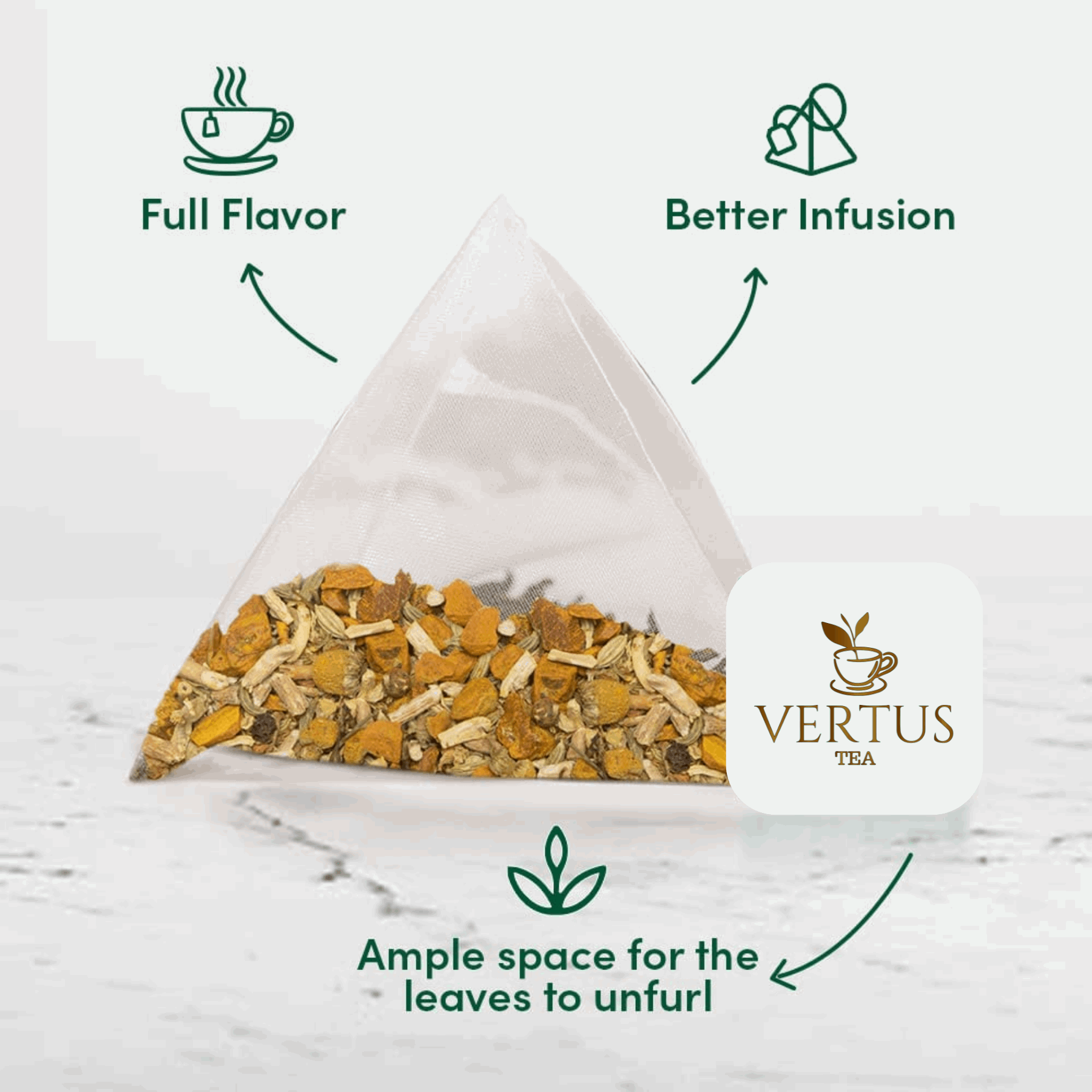 Vertus Tea Tranquility | 25 Teabags | Kangra Tea | VERTUS TEA