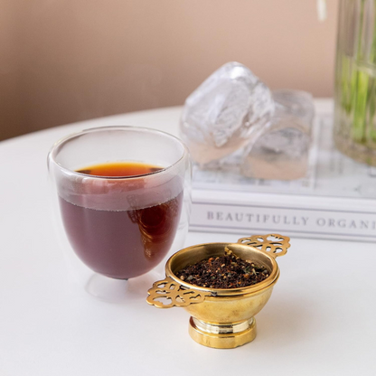 Vertus Tea Brass tea strainer ( 5 cms ) | Dual Handle | VERTUS TEA